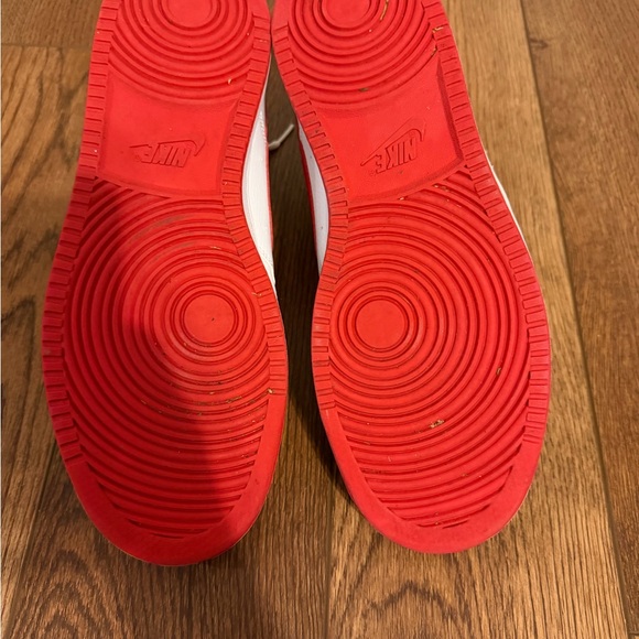 Nike Men's Court Vision White and Red Sneakers - Picture 13 of 13